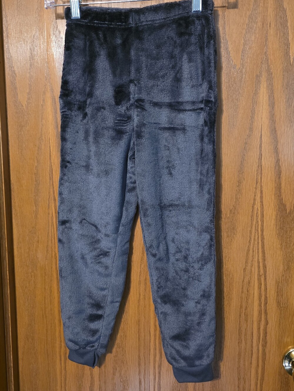 Girls Gray Soft Fuzzy Sweat Pants
